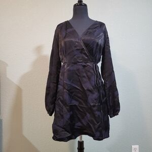 H&M Satin Crane Wrap Dress